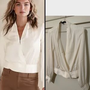 Banana Republic - white wrap blouse - Size M